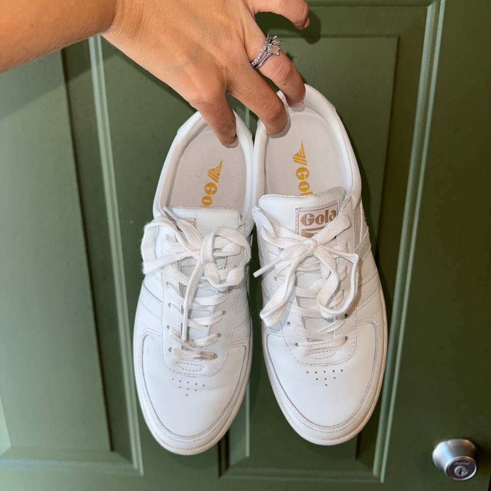 Gola Classic White Leather Trainers